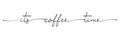 COFFEE TIME calligraphy monoline phrase