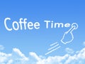 Coffee time cloud shape