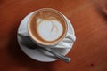 Coffee Time, a cup of hot cappucino Royalty Free Stock Photo