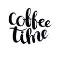 Coffee time hand drawn typography poster. Royalty Free Stock Photo