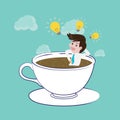 Coffee time is happy and create idea.