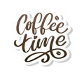 Coffee time Hipster Vintage Stylized Lettering. Vector Illustration Royalty Free Stock Photo