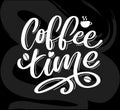 Coffee time Hipster Vintage Stylized Lettering. Vector Illustration Royalty Free Stock Photo