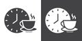 Coffee time icon Thin line illustration set Royalty Free Stock Photo
