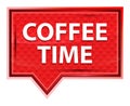 Coffee Time misty rose pink banner button Royalty Free Stock Photo