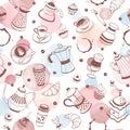 Coffee time pattern Royalty Free Stock Photo