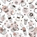 Coffee time pattern Royalty Free Stock Photo