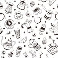 Coffee time pattern Royalty Free Stock Photo