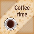 Coffee time poster concept. coffee lovers concept, coffee time . coffee break.Template for coffee shop, restaurant, menu