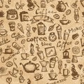 Coffee time, seamless background grunge for your