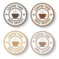 Coffee Time Stamp Labels