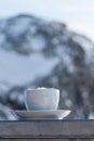 Coffee time in Swiss Alps! Royalty Free Stock Photo