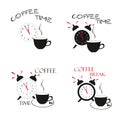 Coffee time.Vector illustration design elements. Royalty Free Stock Photo