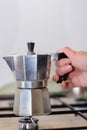Coffee to cook with coffee pot Royalty Free Stock Photo
