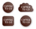 Coffee to go buttons