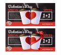 Coffee to Go Valentine`s Day Flyers Concept