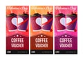 Coffee to Go Valentine`s Day Vouchers Concept