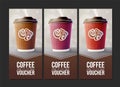 Coffee to Go Vouchers Concept. Vector EPS10