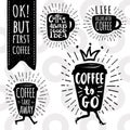 Coffee trendy vector set. Royalty Free Stock Photo