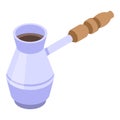 Coffee turka icon, isometric style