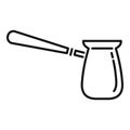 Coffee turka icon outline vector. Hot drink