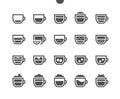 Coffee types UI Pixel Perfect Well-crafted Vector Solid Icons