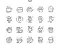 Coffee Types Well-crafted Pixel Perfect Vector Thin Line Icons 30 2x Grid for Web Graphics and Apps.
