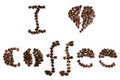 Coffee typographic text