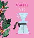 coffee v60 poster Royalty Free Stock Photo