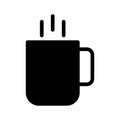 Coffee vector glyph flat  icon Royalty Free Stock Photo