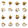 Coffee. Vector logo template set. Royalty Free Stock Photo