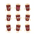 Coffee - vector set of mascot illustrations.