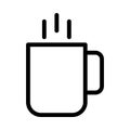 Coffee vector  thin   line icon Royalty Free Stock Photo