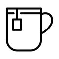 Coffee vector thin line icon Royalty Free Stock Photo
