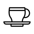 Coffee vector thin line icon Royalty Free Stock Photo