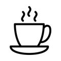 Coffee vector thin line icon Royalty Free Stock Photo