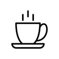 Coffee vector thin line icon Royalty Free Stock Photo