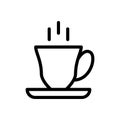 Coffee vector thin line icon Royalty Free Stock Photo