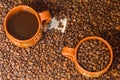 Coffee from Veracruz, Mexico, copy space Royalty Free Stock Photo