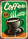 Coffee vintage tin sign Royalty Free Stock Photo