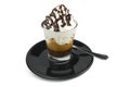 Coffee whipped cream and chocolate Royalty Free Stock Photo