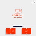 coffee wifi logo design vector cafe internet icon sign symbol