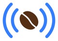 Flat Raster Coffee Wifi Spot Icon