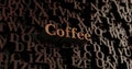 Coffee - Wooden 3D rendered letters/message