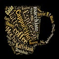 Coffee word cloud collage