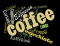 Coffee word cloud collage