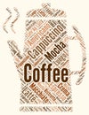 Coffee word cloud concept Royalty Free Stock Photo
