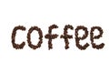 Coffee word written grain coffee