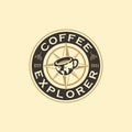 Coffee world creative logo or sign concept