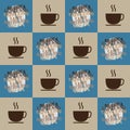 coffee writing seamless pattern for background Royalty Free Stock Photo